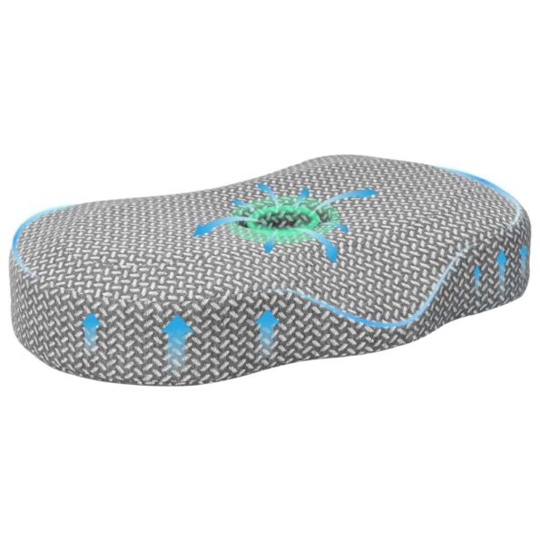 vidaXL Vankúš s vankúšom Sivá 55 x 36 x 10 cm Polyester – Obrázok 2