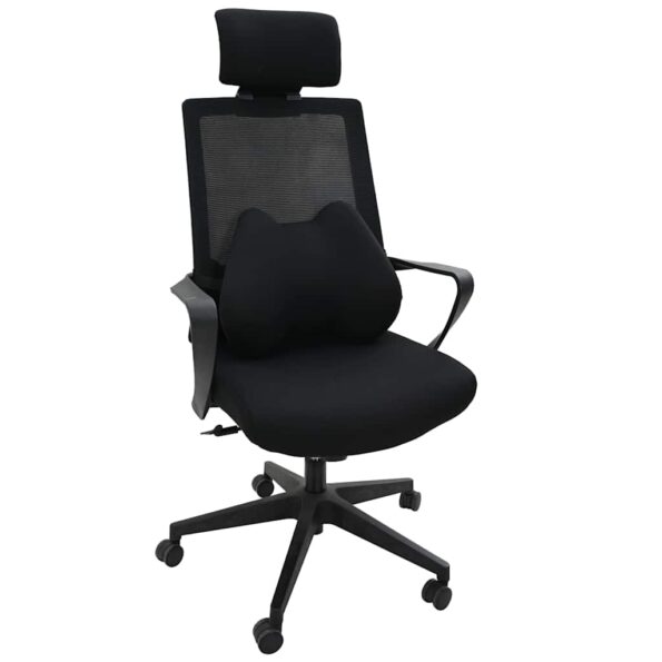 vidaXL Vankúš s vankúšom Nastaviteľná Čierna 42 x 32 x 14 cm Polyester – Obrázok 2