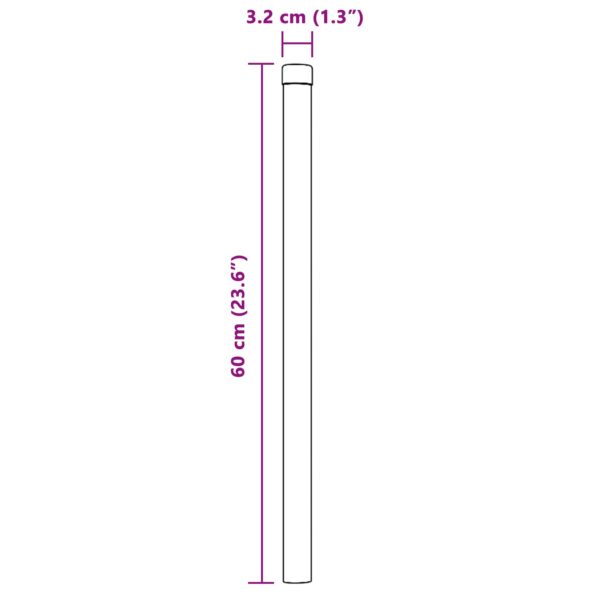 vidaXL Plotové stĺpy 2 pcs Zelená 60 cm Povrchovo upravená oceľ – Obrázok 6