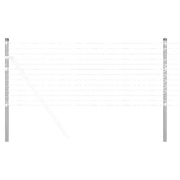 vidaXL Plotové stĺpy 12 pcs Strieborná 80 cm Pozinkovaná oceľ – Obrázok 2