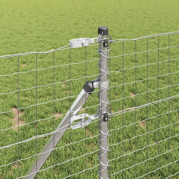 vidaXL Plotové stĺpy 12 pcs Strieborná 80 cm Pozinkovaná oceľ – Obrázok 3