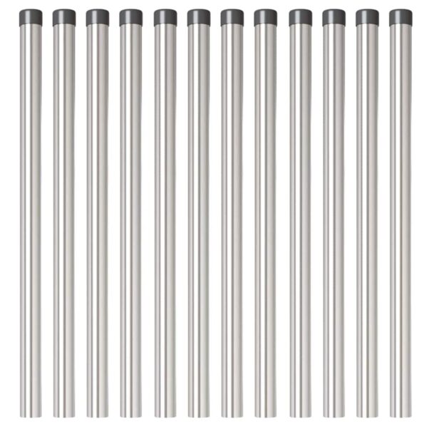 vidaXL Plotové stĺpy 12 pcs Strieborná 90 cm Pozinkovaná oceľ – Obrázok 4