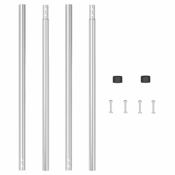 vidaXL Plotové stĺpy 2 pcs Strieborná 130 cm Pozinkovaná oceľ – Obrázok 5