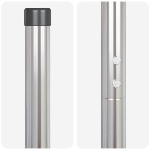 vidaXL Plotové stĺpy 2 pcs Strieborná 140 cm Pozinkovaná oceľ – Obrázok 4