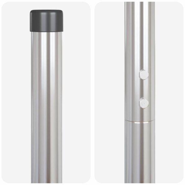 vidaXL Plotové stĺpy 2 pcs Strieborná 210 cm Pozinkovaná oceľ – Obrázok 6