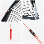 vidaXL Baseball a softball Čierna 702 x 369,5 x 243,5 cm Polyester – Obrázok 7