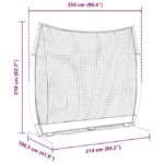 vidaXL Pomôcky na tréning Čierna 214 x 106.5 x 210 cm Polyester – Obrázok 10