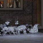 vidaXL LED soby 3 pcs Studená biela látka – Obrázok 3