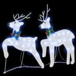 vidaXL LED Soby 2 pcs Studená Biela látka – Obrázok 5
