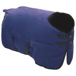 vidaXL Plášť pre kone Tmavozelená a čierna 115 cm Polyester – Obrázok 3