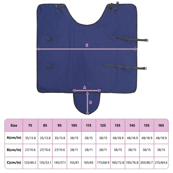 vidaXL Plášť pre kone Tmavozelená a čierna 125 cm Polyester – Obrázok 11