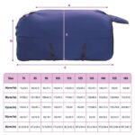 vidaXL Plášť pre kone Tmavozelená a čierna 155 cm Polyester – Obrázok 10