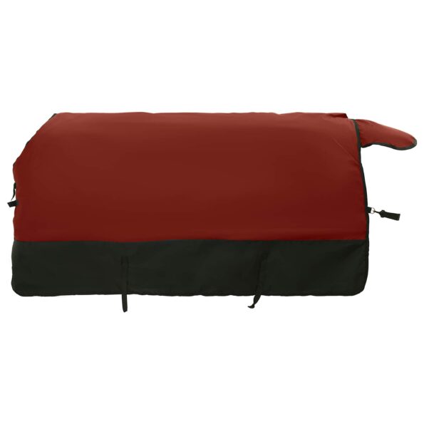 vidaXL Plášť pre kone Tmavozelená a čierna 105 cm Polyester – Obrázok 4