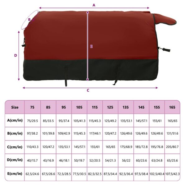 vidaXL Plášť pre kone Tmavozelená a čierna 135 cm Polyester – Obrázok 10