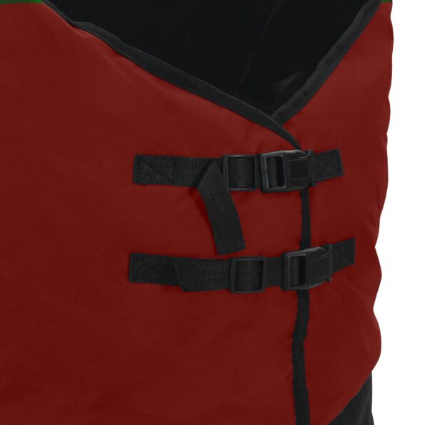 vidaXL Plášť pre kone Tmavozelená a čierna 155 cm Polyester – Obrázok 8