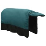 vidaXL Plášť pre kone Tmavozelená a čierna 75 cm Polyester – Obrázok 5