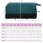 vidaXL Plášť pre kone Tmavozelená a čierna 165 cm Polyester – Obrázok 10