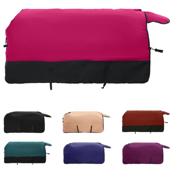vidaXL Plášť pre kone Ružová a čierna 95 cm Polyester – Obrázok 2