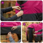 vidaXL Plášť pre kone Ružová a čierna 155 cm Polyester – Obrázok 12