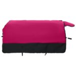 vidaXL Plášť pre kone Ružová a čierna 155 cm Polyester – Obrázok 4