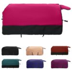 vidaXL Plášť pre kone Ružová a čierna 165 cm Polyester – Obrázok 2