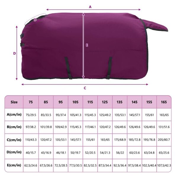 vidaXL Plášť pre kone Tmavozelená a čierna 105 cm Polyester – Obrázok 10