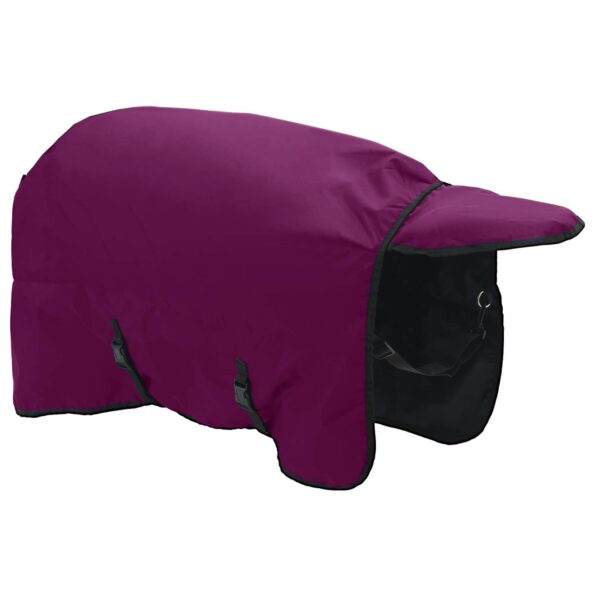 vidaXL Plášť pre kone Tmavozelená a čierna 105 cm Polyester – Obrázok 5