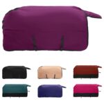 vidaXL Plášť pre kone Tmavozelená a čierna 125 cm Polyester – Obrázok 2