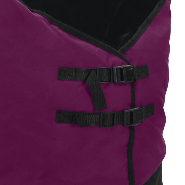 vidaXL Plášť pre kone Tmavozelená a čierna 125 cm Polyester – Obrázok 7