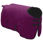 vidaXL Plášť pre kone Tmavozelená a čierna 155 cm Polyester – Obrázok 3