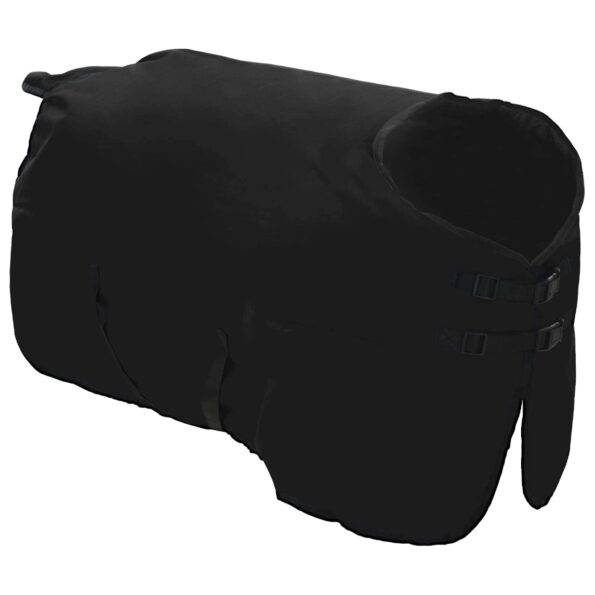 vidaXL Plášť pre kone Tmavozelená a čierna 125 cm Polyester – Obrázok 3