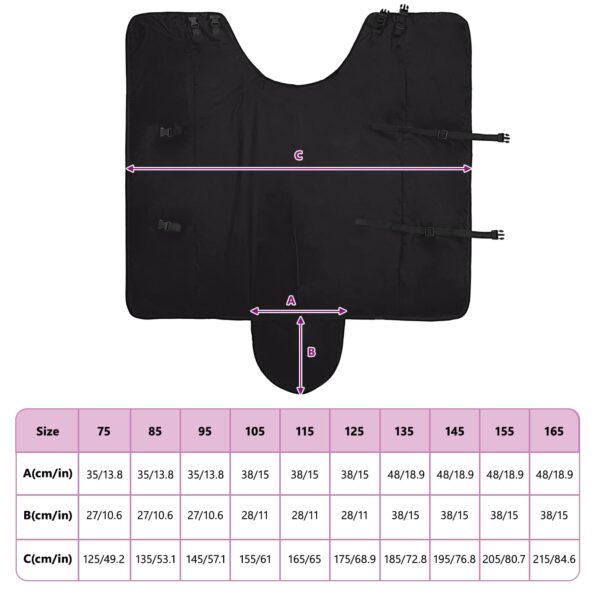 vidaXL Plášť pre kone Tmavozelená a čierna 145 cm Polyester – Obrázok 11
