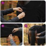 vidaXL Plášť pre kone Tmavozelená a čierna 145 cm Polyester – Obrázok 12