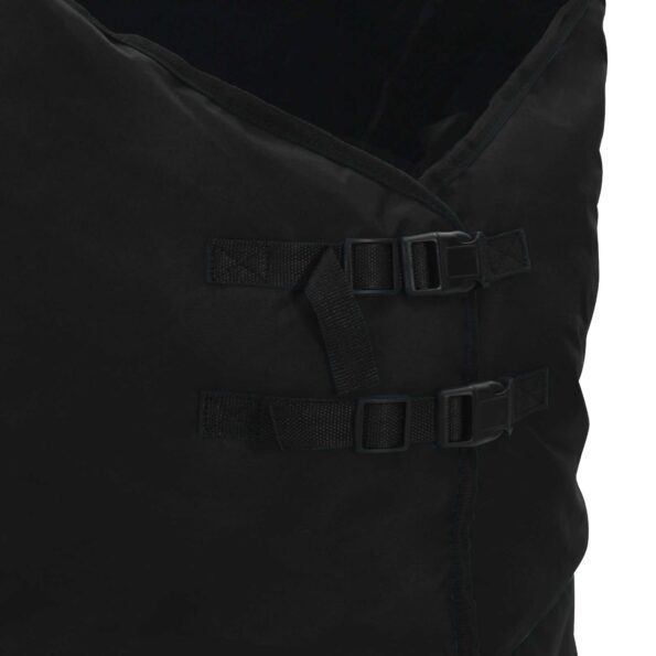 vidaXL Plášť pre kone Tmavozelená a čierna 155 cm Polyester – Obrázok 7