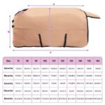 vidaXL Plášť pre kone Kapučínová 95 cm Polyester – Obrázok 10