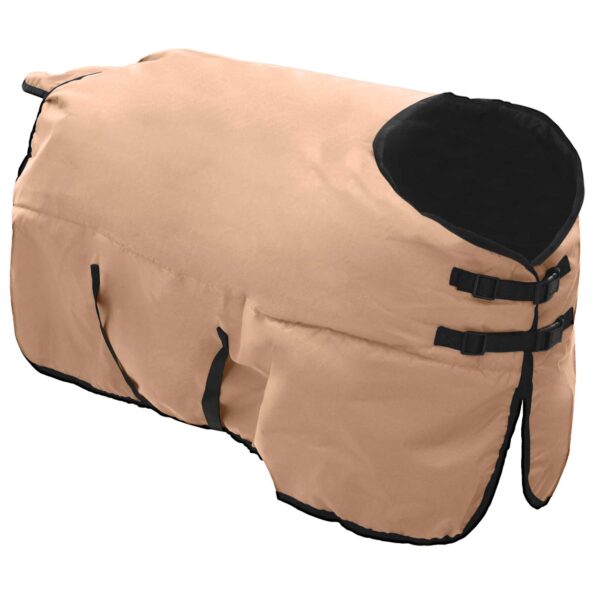 vidaXL Plášť pre kone Kapučínová 105 cm Polyester – Obrázok 3