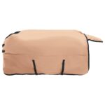 vidaXL Plášť pre kone Kapučínová 155 cm Polyester – Obrázok 4
