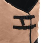 vidaXL Plášť pre kone Kapučínová 155 cm Polyester – Obrázok 7