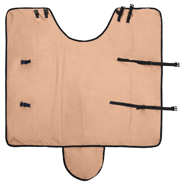 vidaXL Plášť pre kone Kapučínová 165 cm Polyester – Obrázok 6