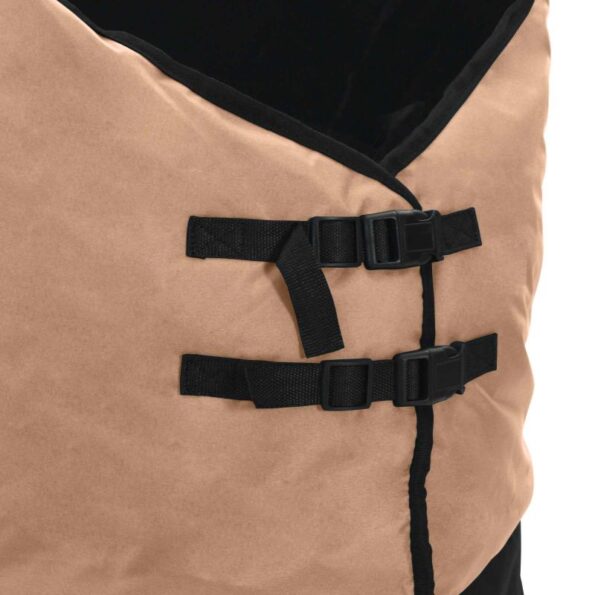 vidaXL Plášť pre kone Kapučínová 165 cm Polyester – Obrázok 7