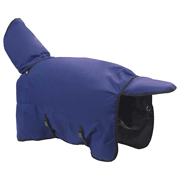 vidaXL Plášť pre kone Tmavozelená a čierna 165 cm Polyester – Obrázok 5