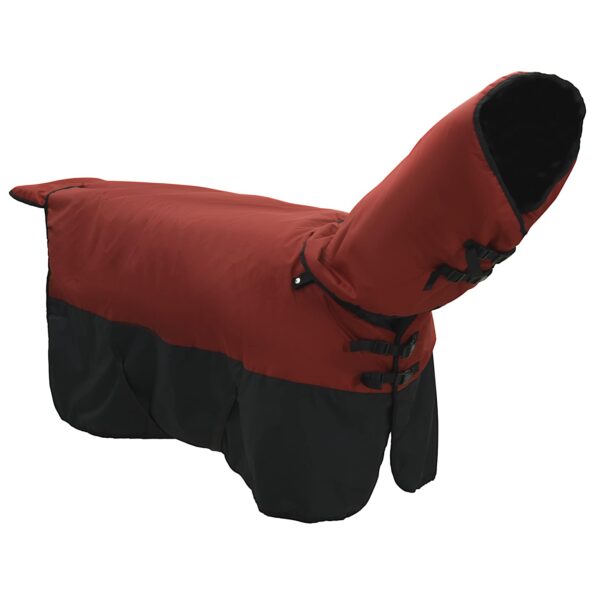 vidaXL Plášť pre kone Tmavozelená a čierna 75 cm Polyester – Obrázok 3