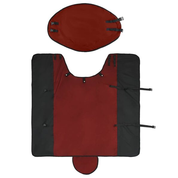 vidaXL Plášť pre kone Tmavozelená a čierna 85 cm Polyester – Obrázok 6