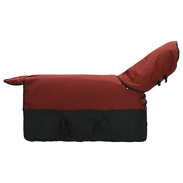 vidaXL Plášť pre kone Tmavozelená a čierna 125 cm Polyester – Obrázok 4