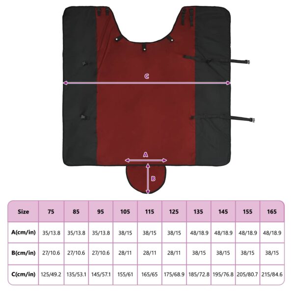vidaXL Plášť pre kone Tmavozelená a čierna 165 cm Polyester – Obrázok 11