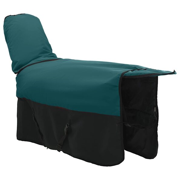 vidaXL Plášť pre kone Tmavozelená a čierna 105 cm Polyester – Obrázok 5