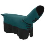 vidaXL Plášť pre kone Tmavozelená a čierna 135 cm Polyester – Obrázok 3