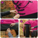 vidaXL Plášť pre kone Ružová a čierna 85 cm Polyester – Obrázok 12