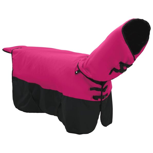 vidaXL Plášť pre kone Ružová a čierna 85 cm Polyester – Obrázok 3