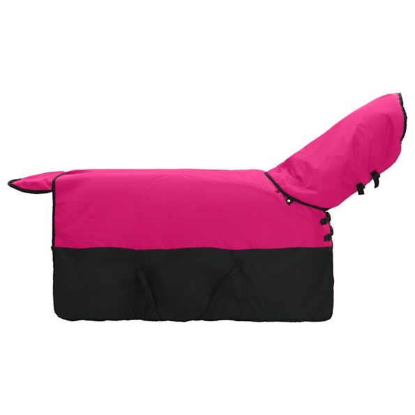 vidaXL Plášť pre kone Ružová a čierna 85 cm Polyester – Obrázok 4